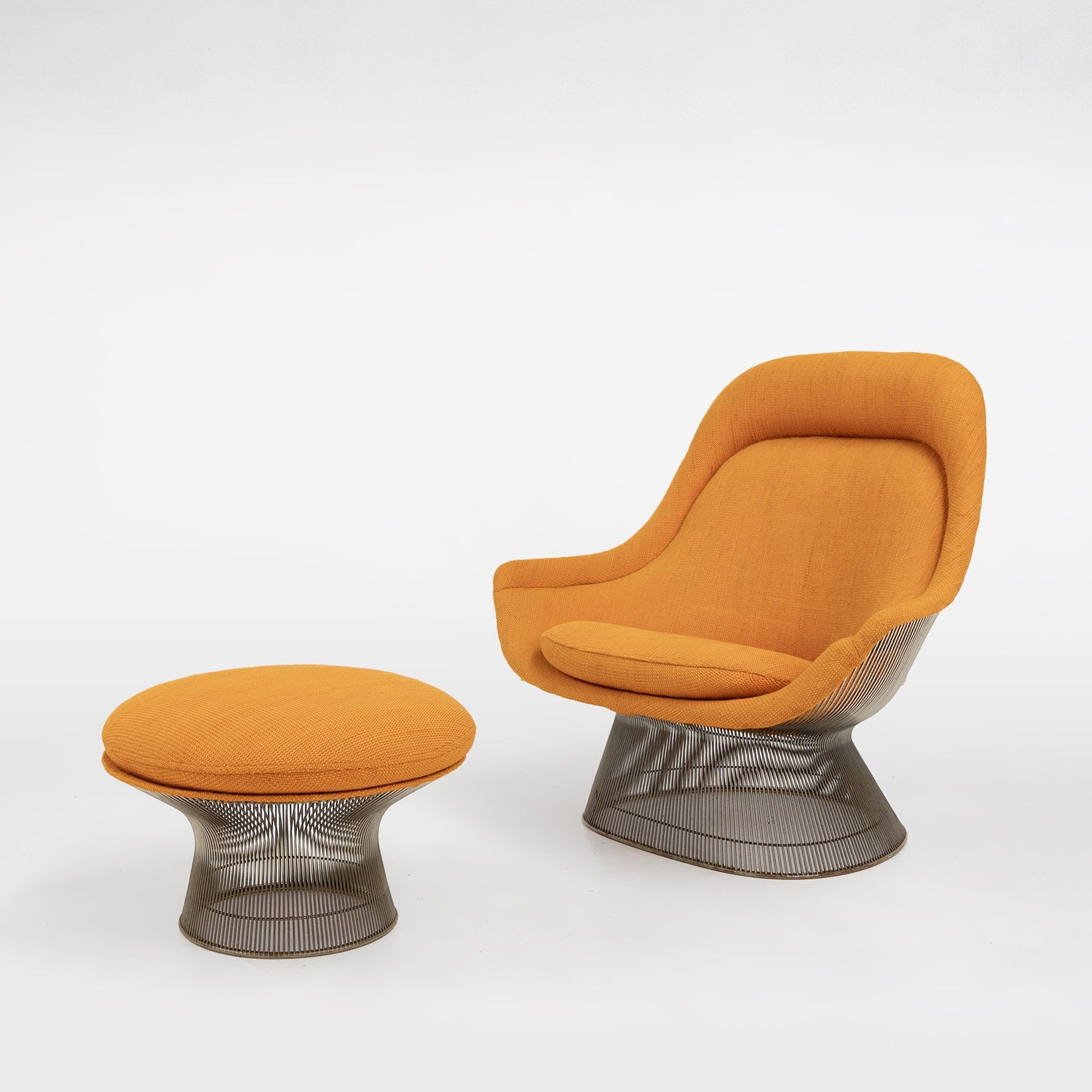 Model 1705 easy chair and ottoman set by Warren Platner for Knoll, USA 1966-img